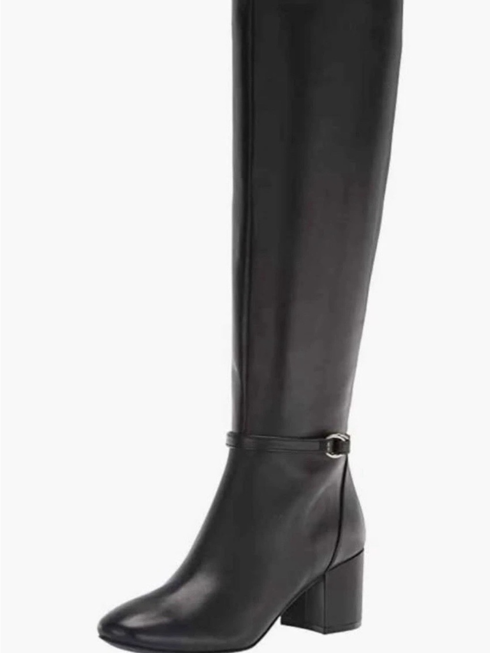 Cole Haan Dana Black Leather Knee High Boots W22253 Women’s 7.5B Block Heel
